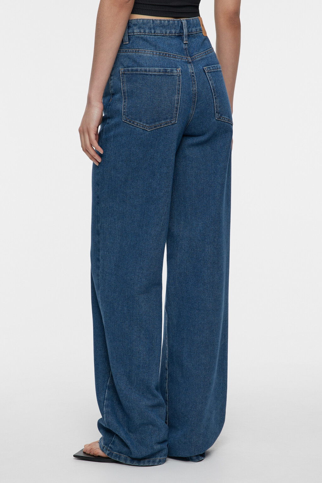Джинсы WIDE широкие с высокой посадкой - цвет голубой - 4
