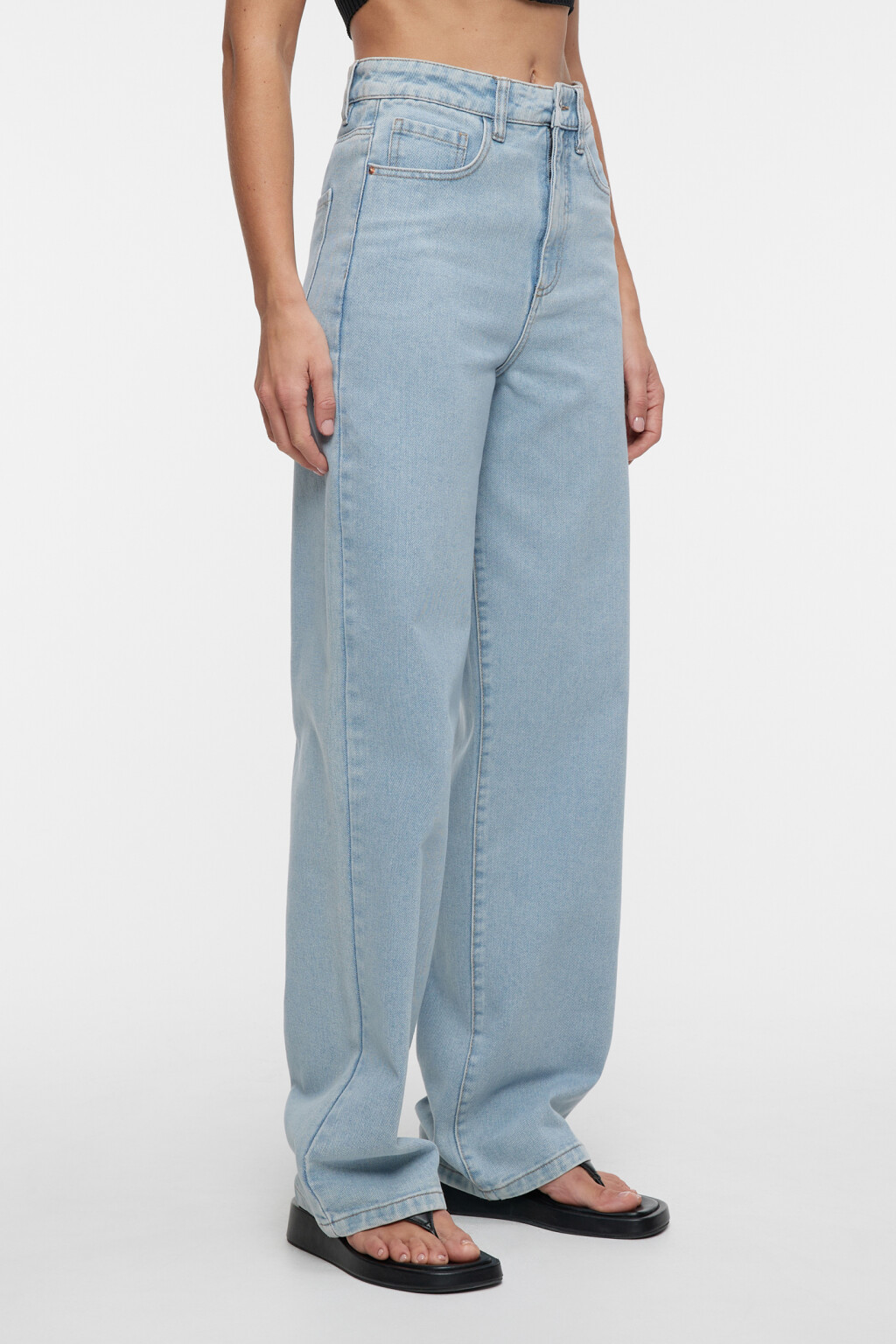 Джинсы WIDE широкие с высокой посадкой - цвет голубой - 2