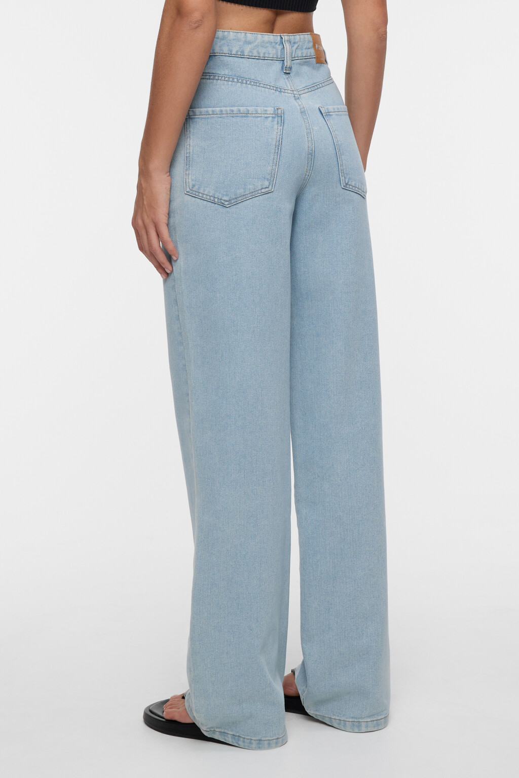 Джинсы WIDE широкие с высокой посадкой - цвет голубой - 3