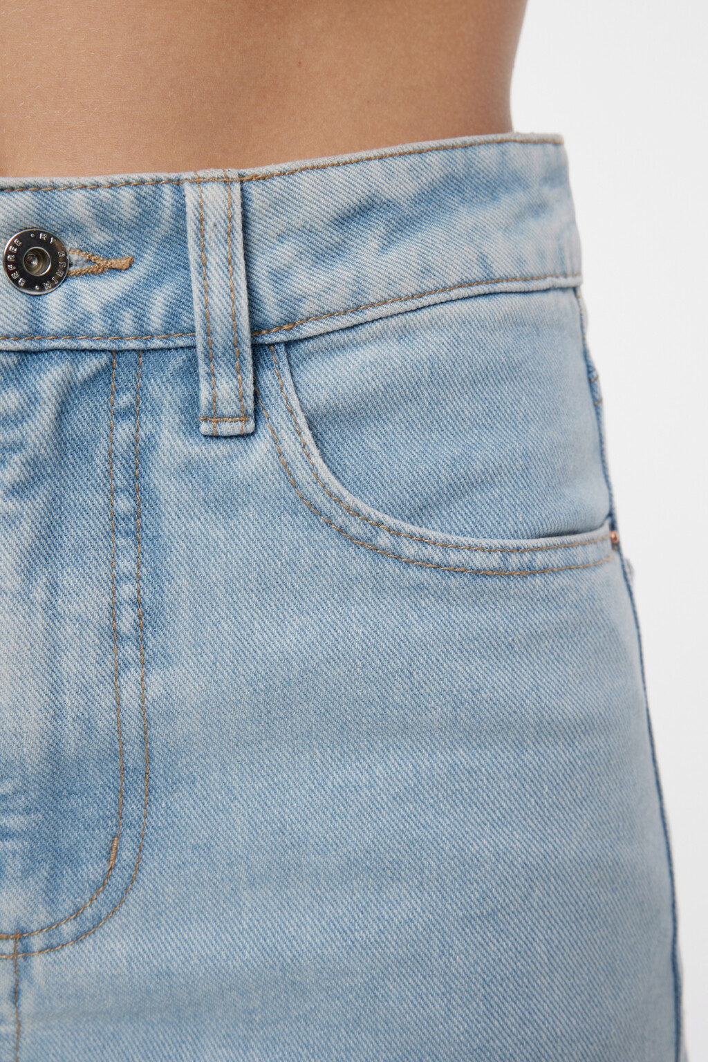 Джинсы WIDE широкие с высокой посадкой - цвет голубой - 5