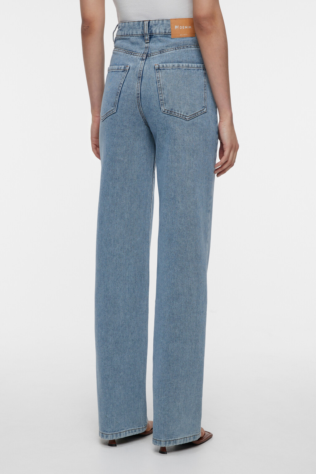 Джинсы WIDE широкие с высокой посадкой - цвет голубой - 4