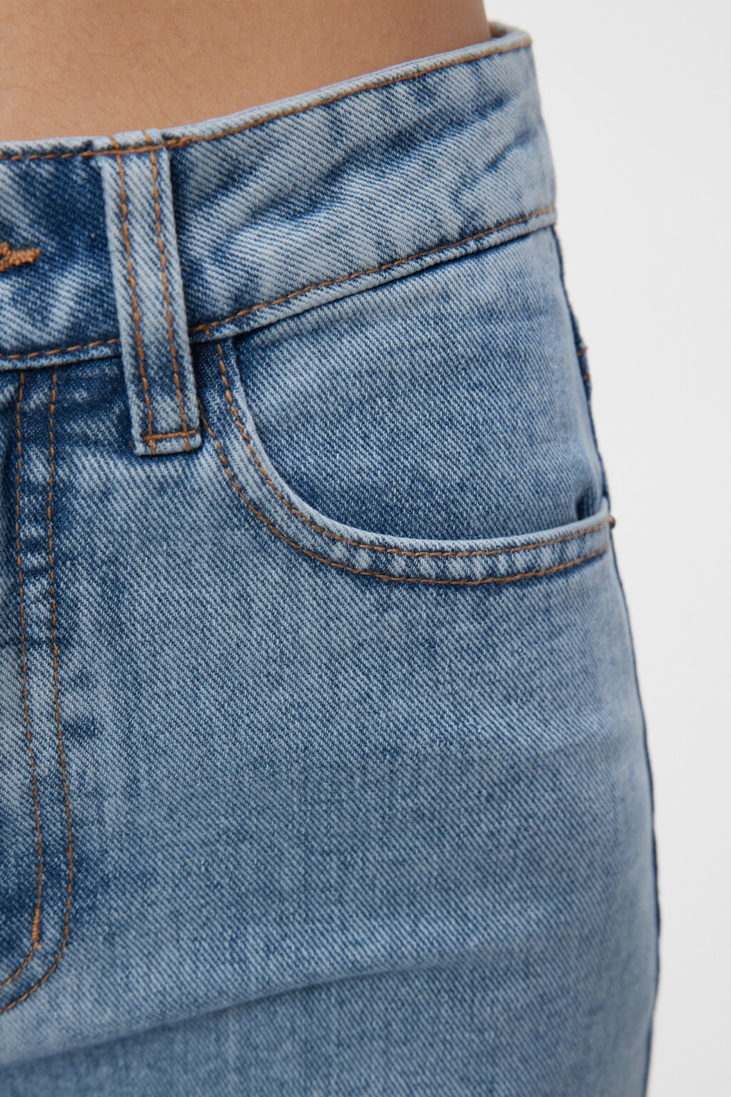 Джинсы WIDE широкие с высокой посадкой - цвет голубой - 5