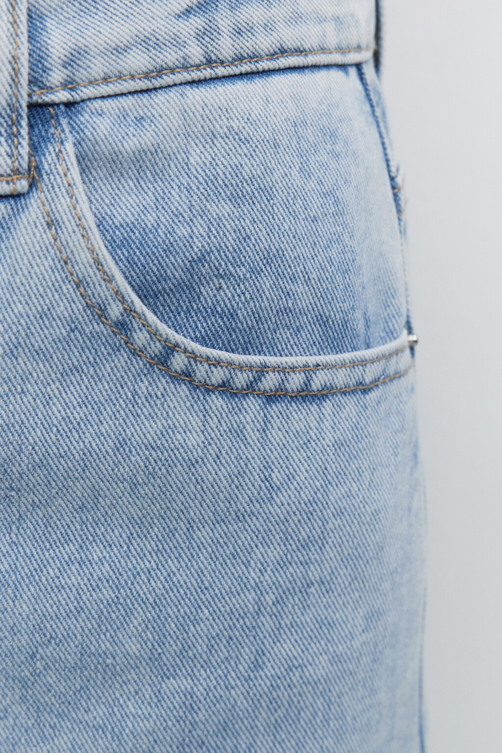 Джинсы WIDE широкие с высокой посадкой - цвет голубой - 5