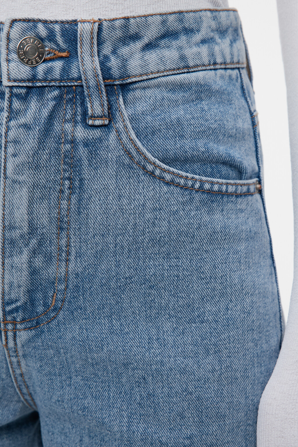 Джинсы WIDE широкие с высокой посадкой - цвет голубой - 7