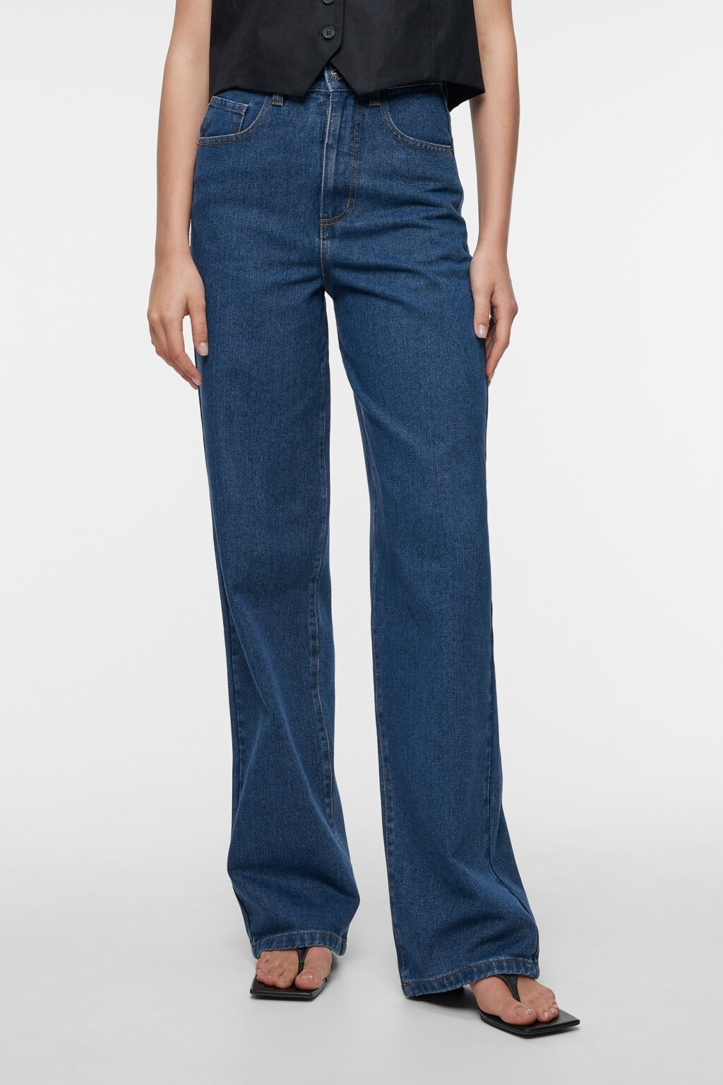 Джинсы WIDE широкие с высокой посадкой - цвет голубой - 2