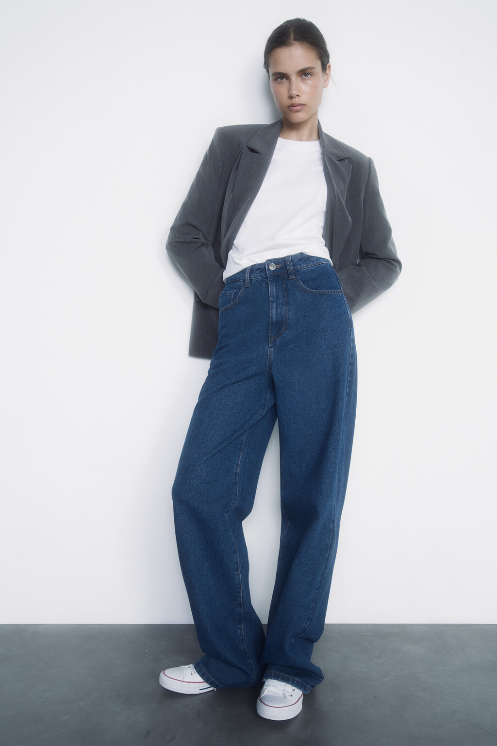 Джинсы WIDE широкие с высокой посадкой - цвет голубой - 9