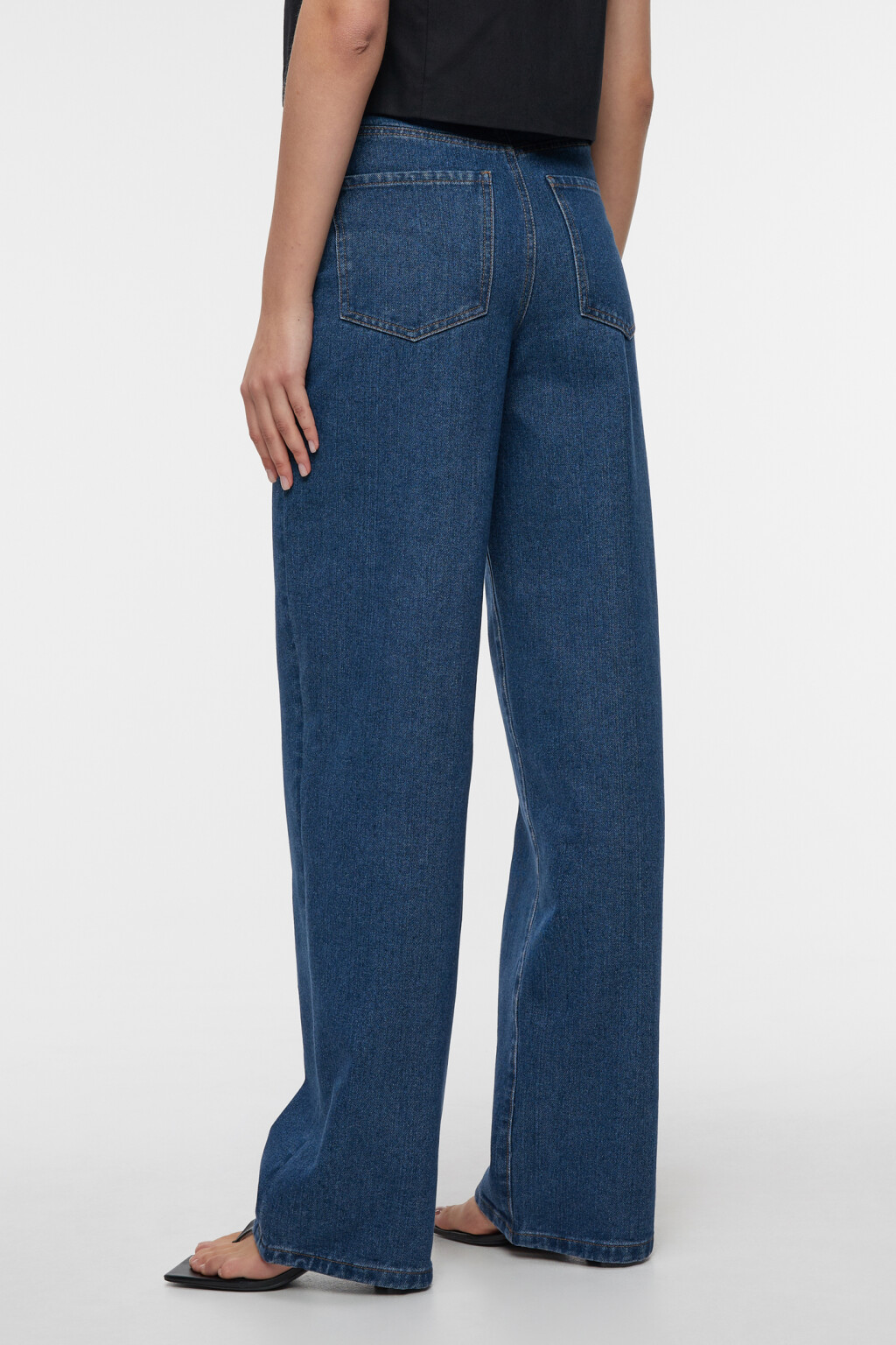 Джинсы WIDE широкие с высокой посадкой - цвет голубой - 4