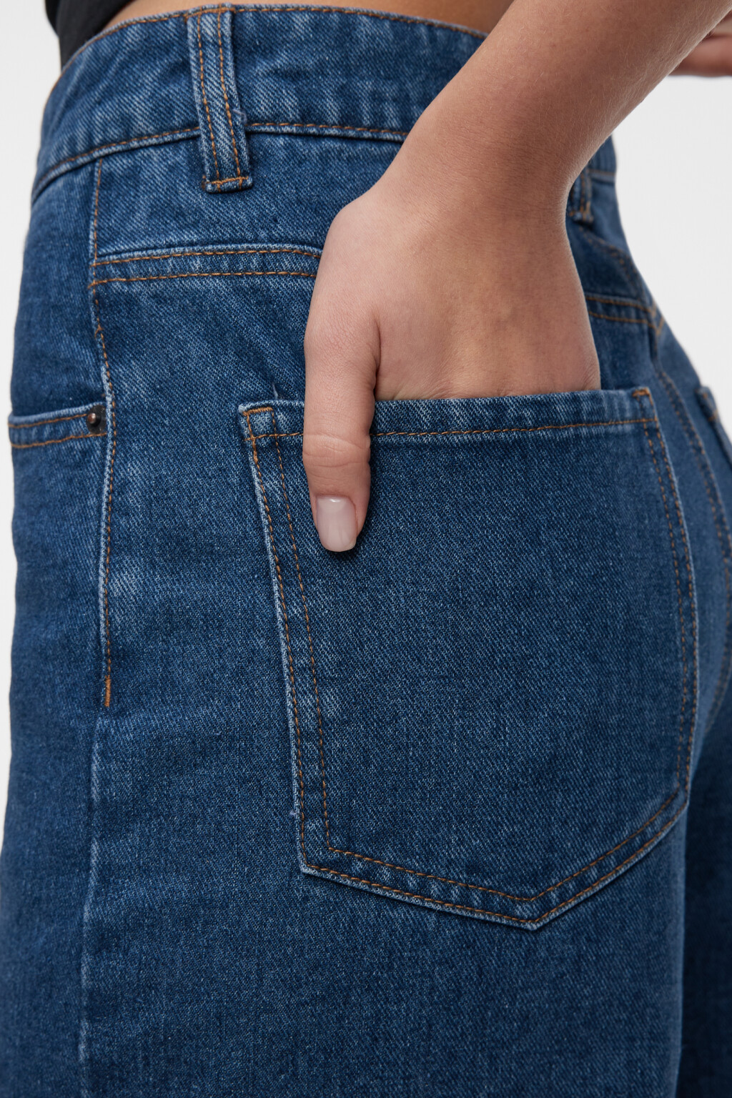 Джинсы WIDE широкие с высокой посадкой - цвет голубой - 7