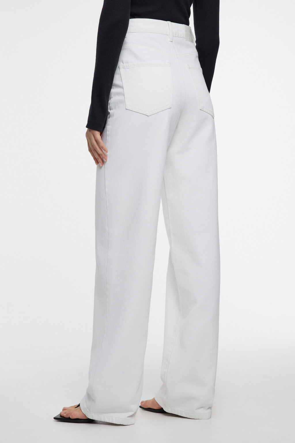 Джинсы WIDE широкие с высокой посадкой - цвет белый - 3