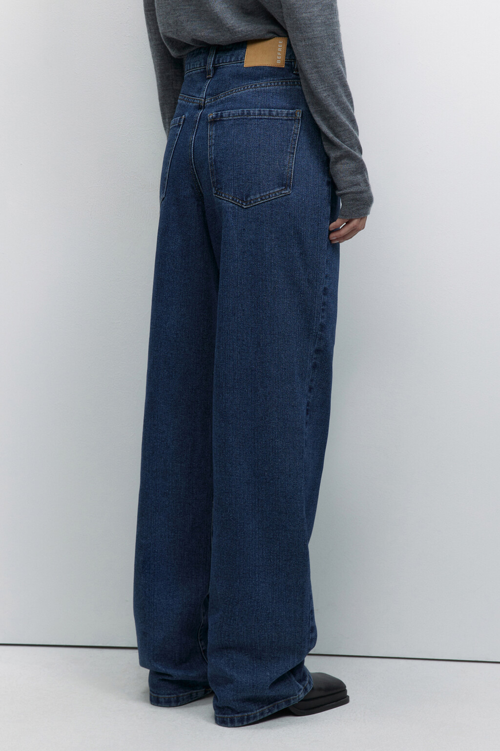 Джинсы WIDE широкие с высокой посадкой - цвет голубой - 4