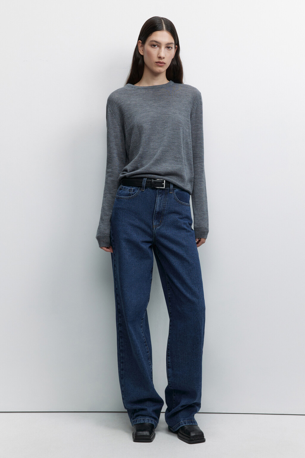 Джинсы WIDE широкие с высокой посадкой - цвет голубой - 5