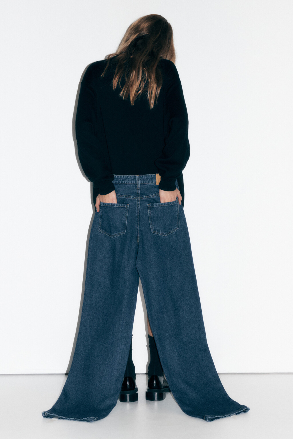 Джинсы WIDE широкие с высокой посадкой - цвет голубой - 8