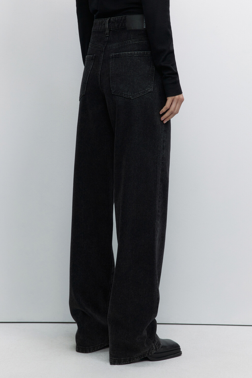 Джинсы WIDE широкие с высокой посадкой - цвет серый - 4