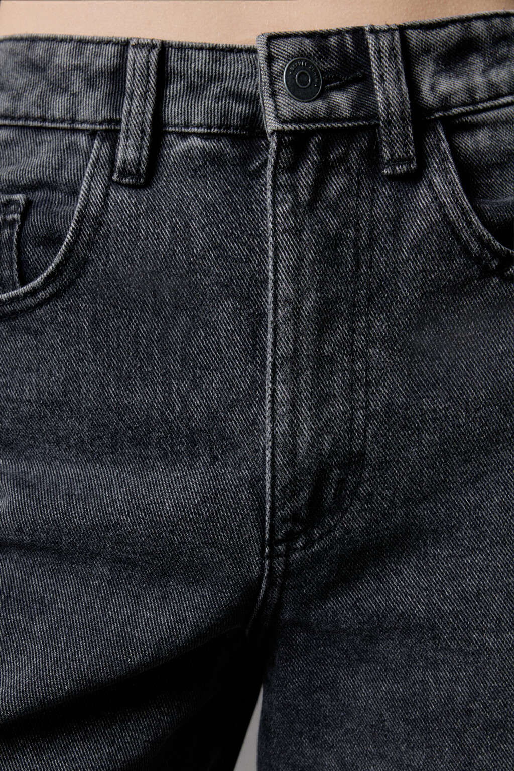 Джинсы широкие с высокой посадкой - цвет серый - 6