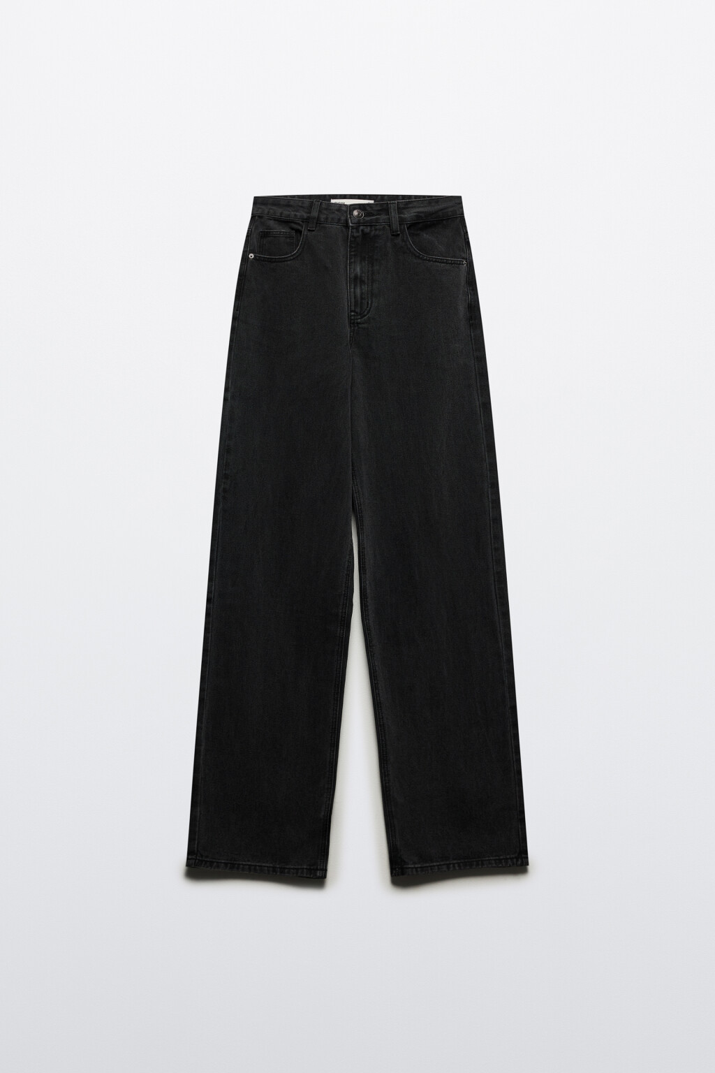 Джинсы широкие с высокой посадкой - цвет серый - 7