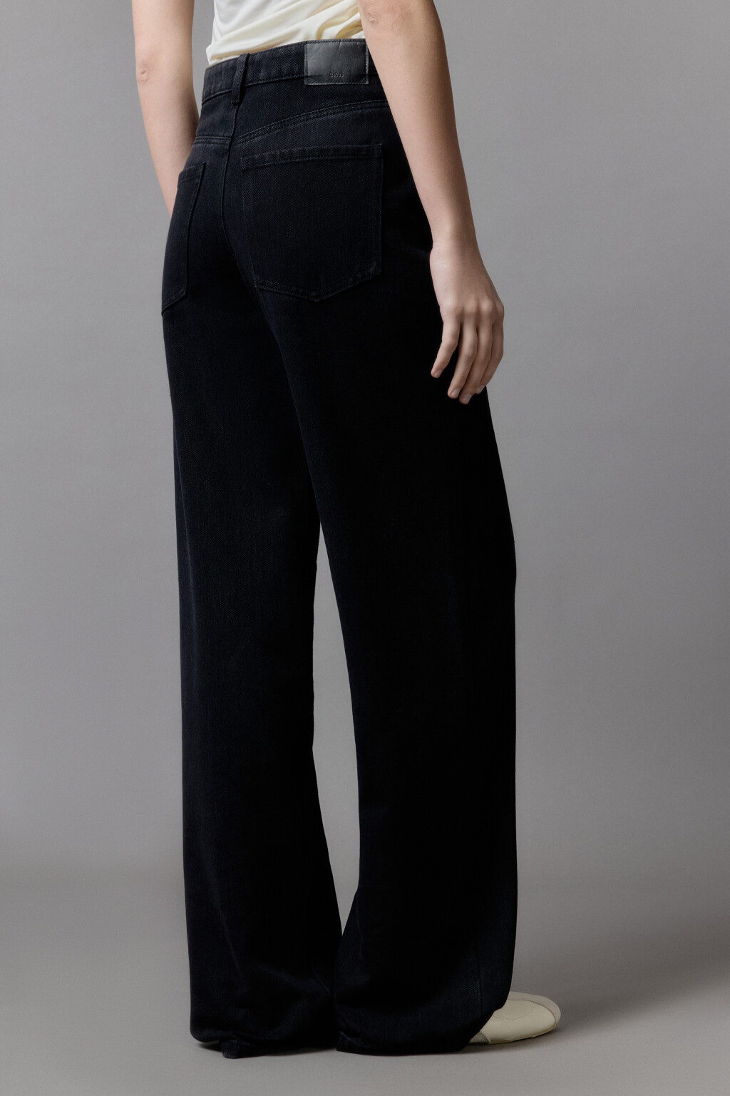 Джинсы широкие с высокой посадкой - цвет черный - 5