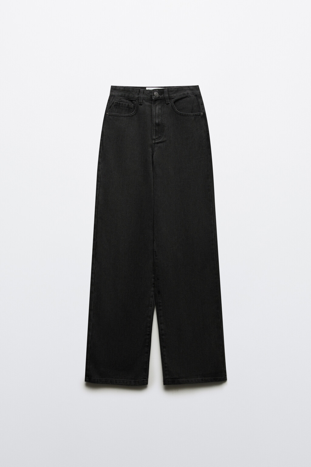 Джинсы широкие с высокой посадкой - цвет серый - 7