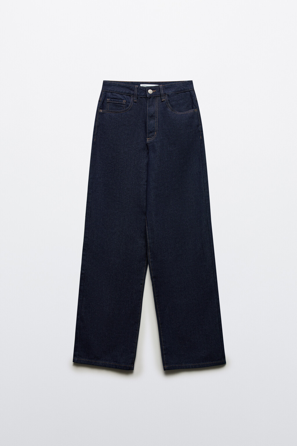 Джинсы широкие с высокой посадкой - цвет синий - 8