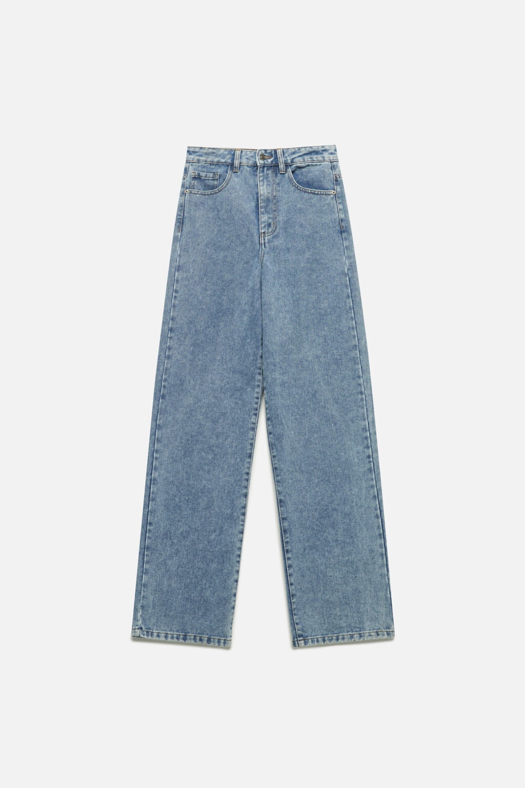 Джинсы WIDE широкие с высокой посадкой - цвет голубой - 8