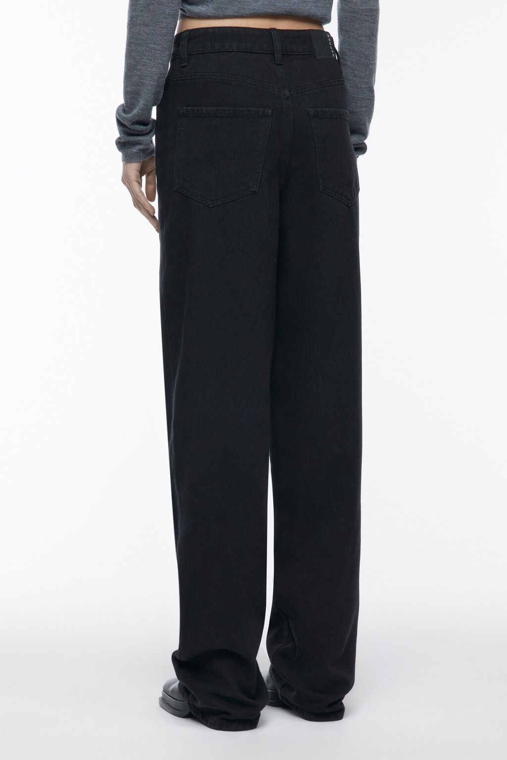 Джинсы WIDE широкие с высокой посадкой - цвет черный - 4