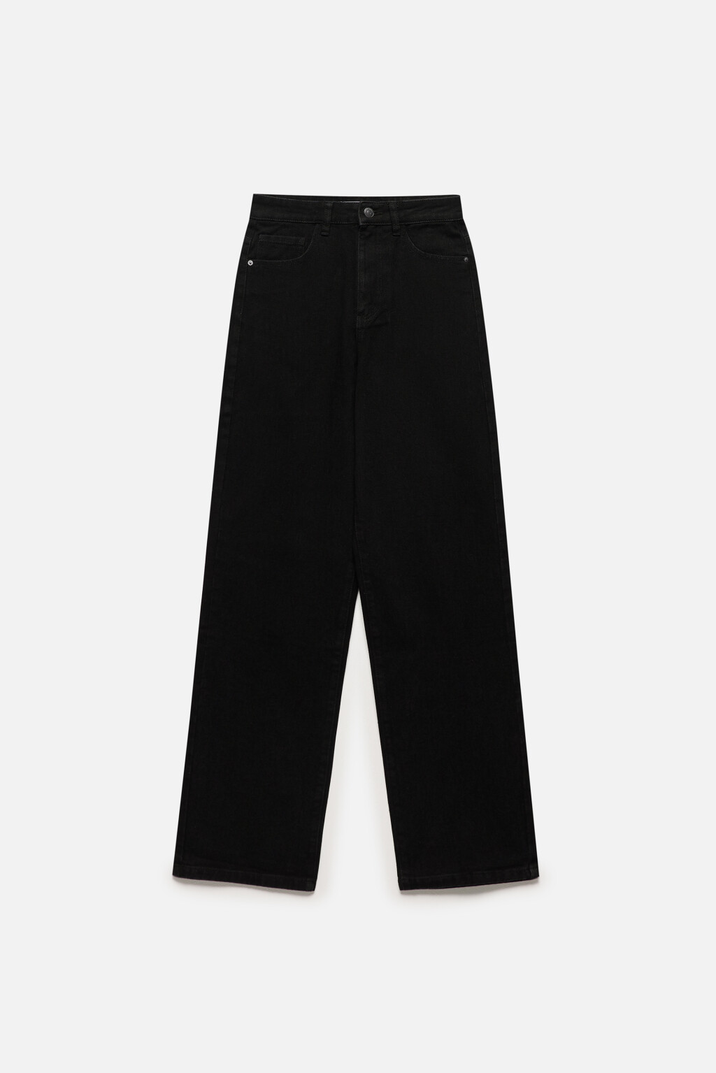 Джинсы wide широкие с высокой посадкой - цвет черный - 7