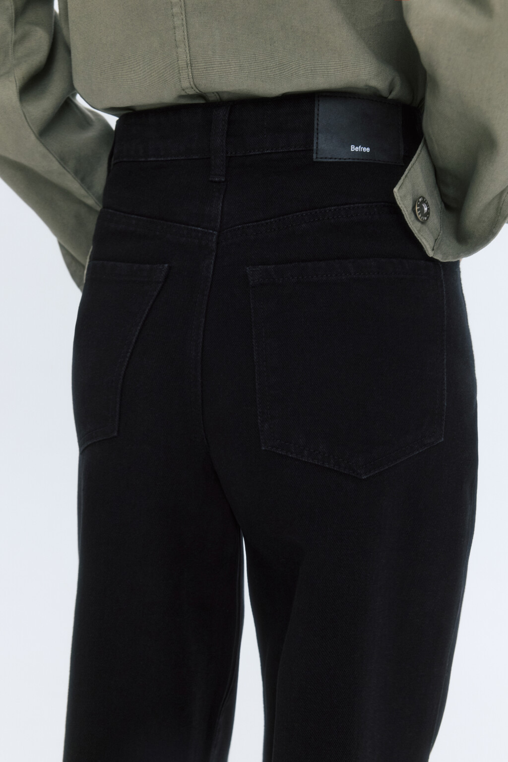 Джинсы wide широкие с высокой посадкой - цвет черный - 6