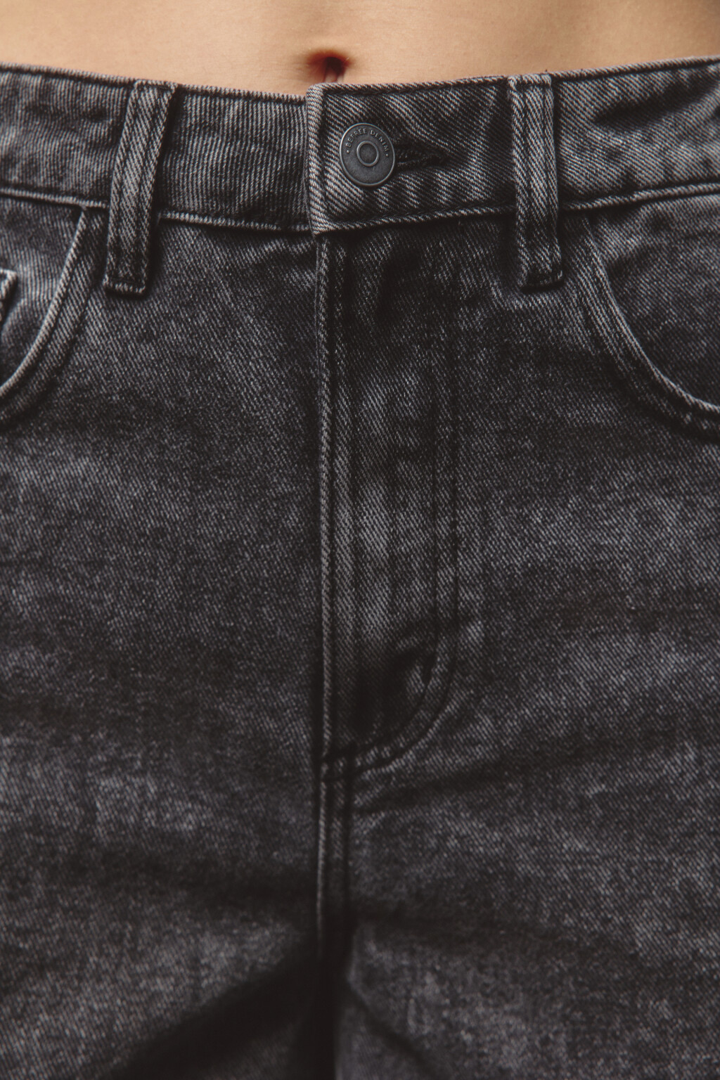 Джинсы широкие с высокой посадкой - цвет серый - 6