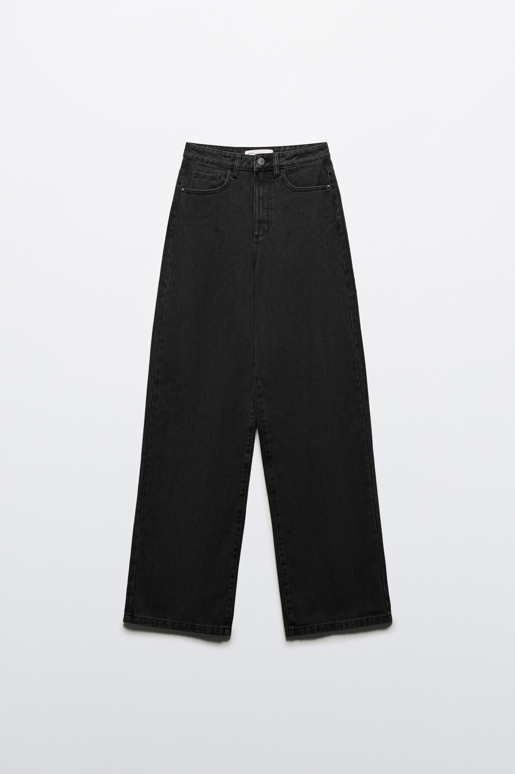 Джинсы широкие с высокой посадкой - цвет серый - 8