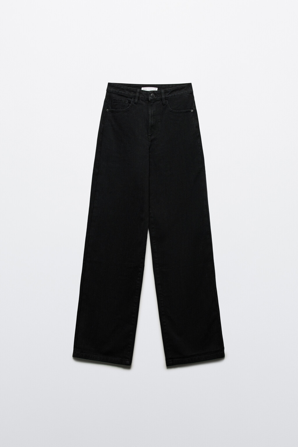 Джинсы широкие с высокой посадкой - цвет черный - 8