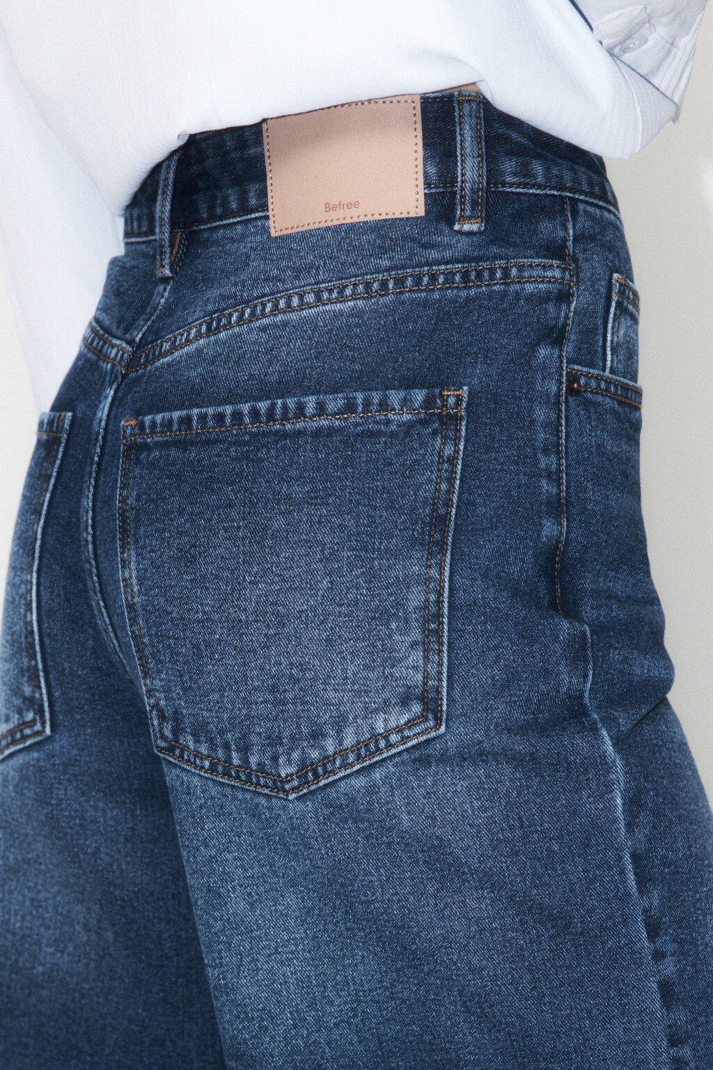 Джинсы широкие с высокой посадкой - цвет голубой - 6