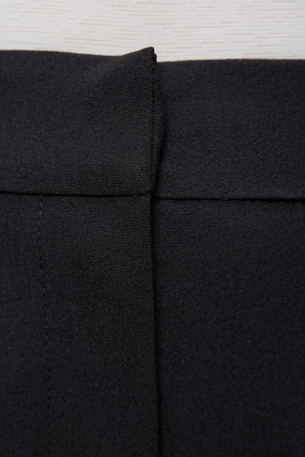 Брюки широкие костюмные с высокой посадкой - цвет черный - 7