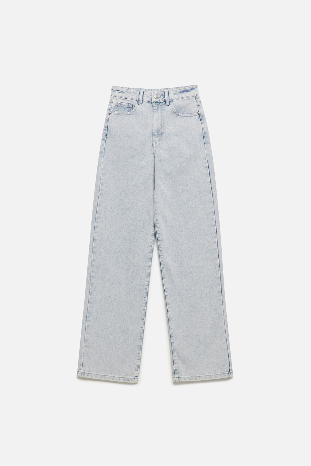 Джинсы wide широкие с высокой посадкой - цвет голубой - 10