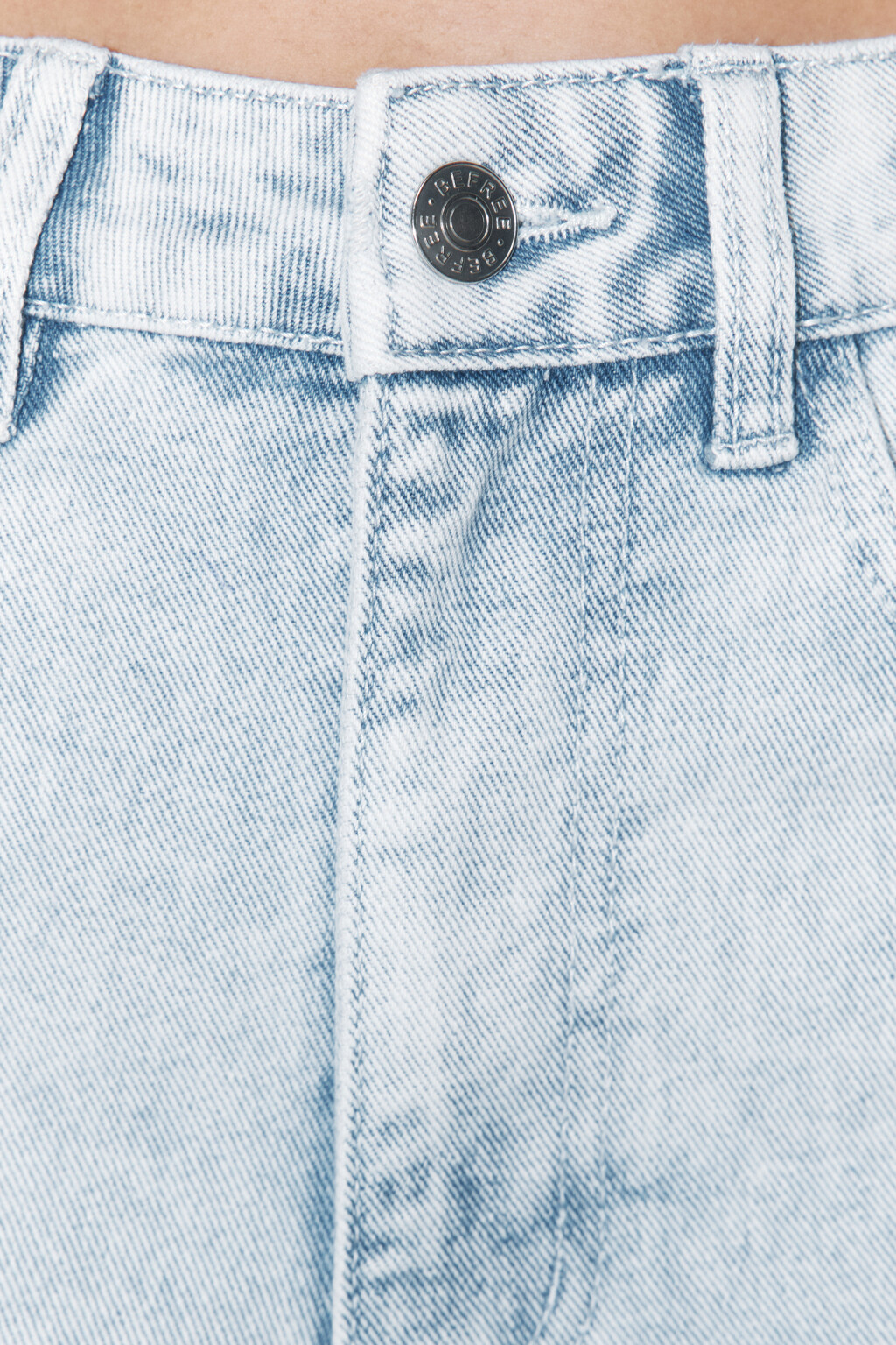 Джинсы wide широкие с высокой посадкой - цвет голубой - 6