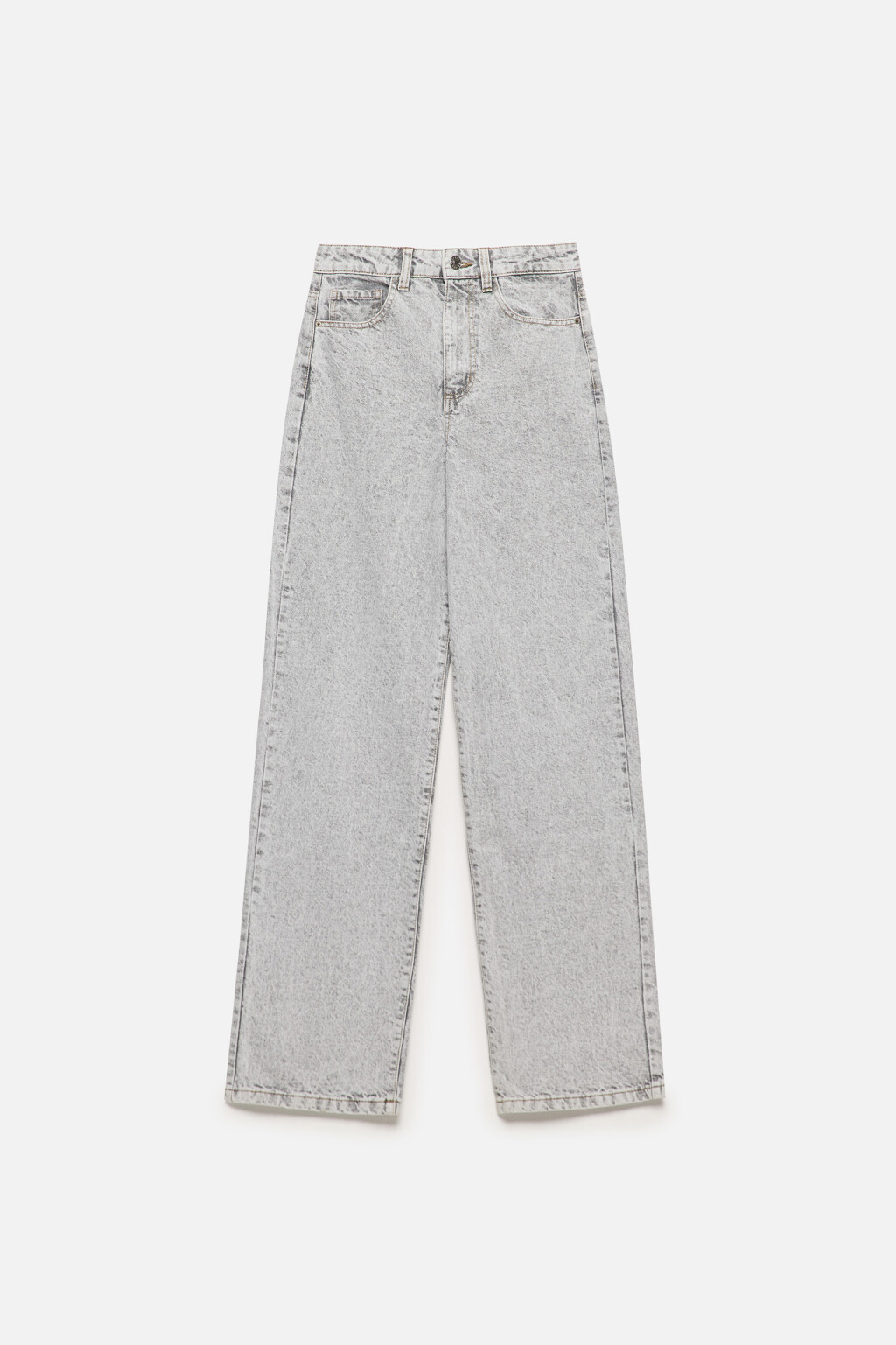 Джинсы wide широкие с высокой посадкой - цвет серый - 10