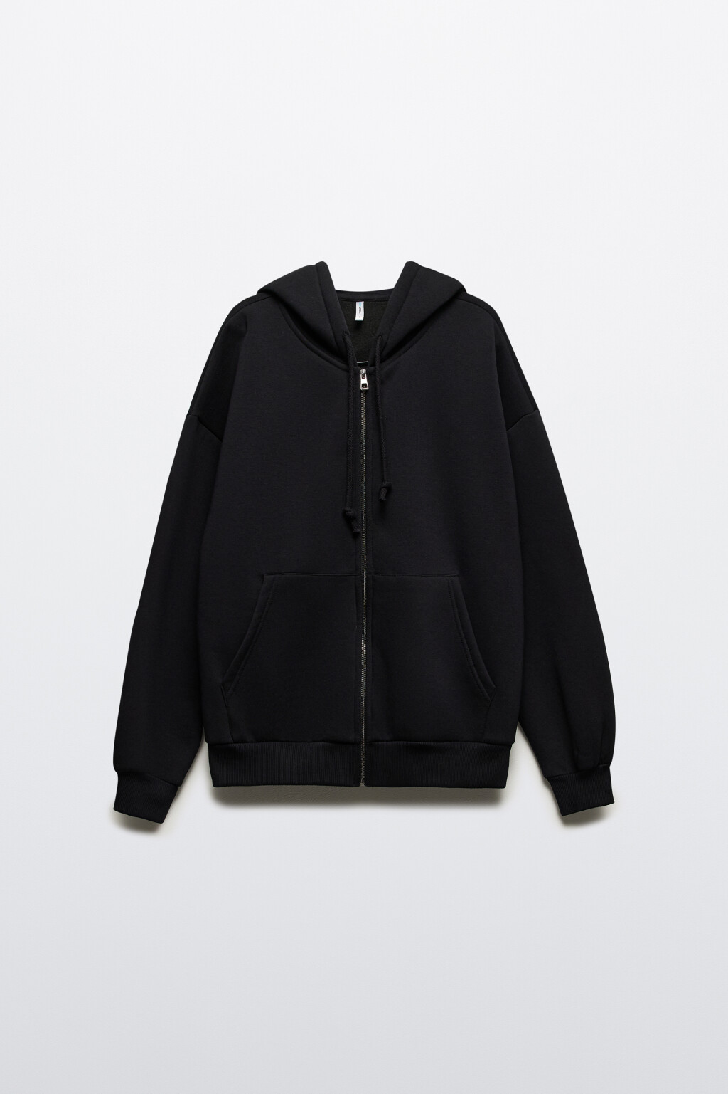 Худи-зипка oversize утепленная с капюшоном - цвет черный - 9