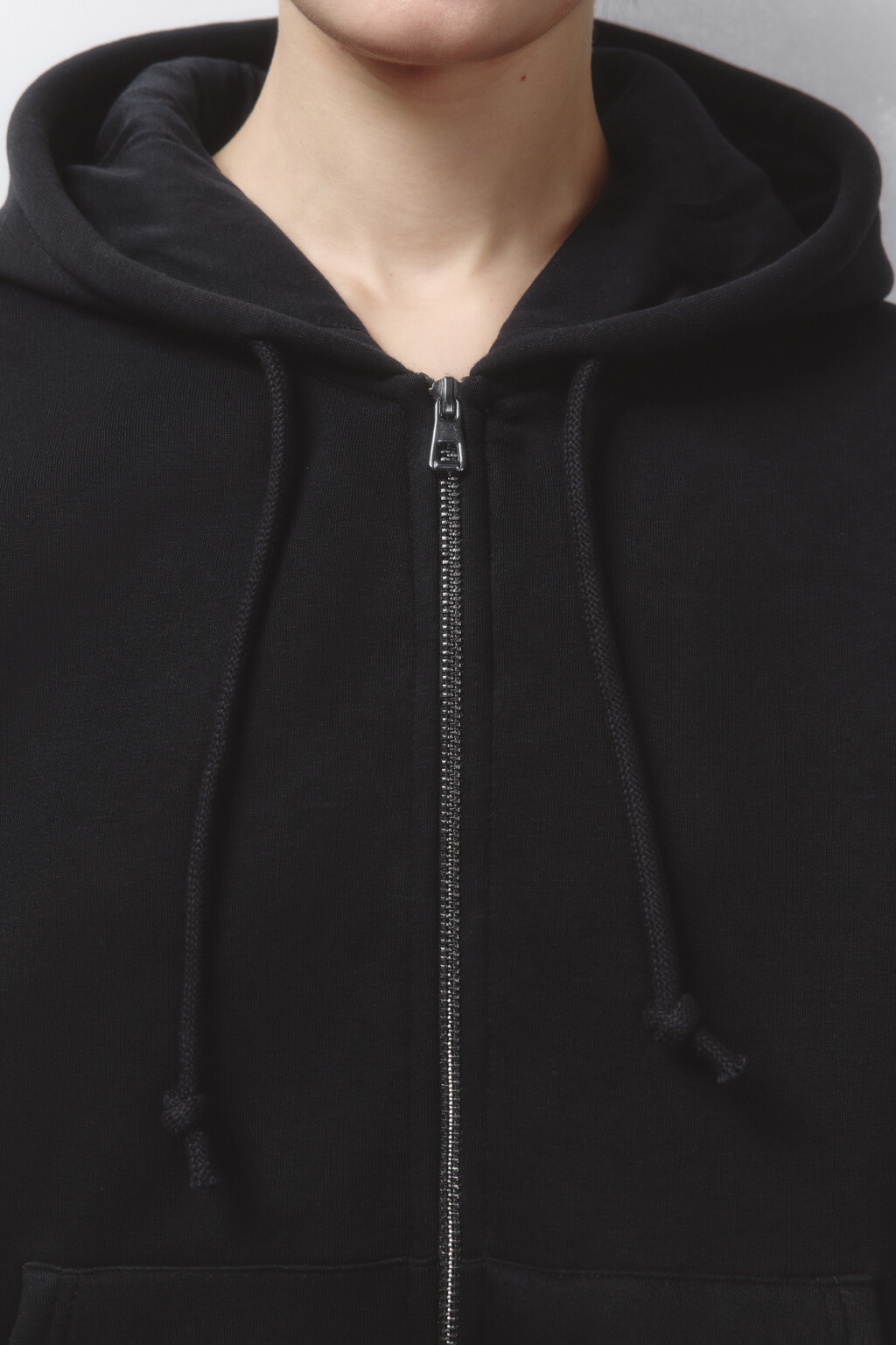 Худи-зипка oversize утепленная с капюшоном - цвет черный - 6