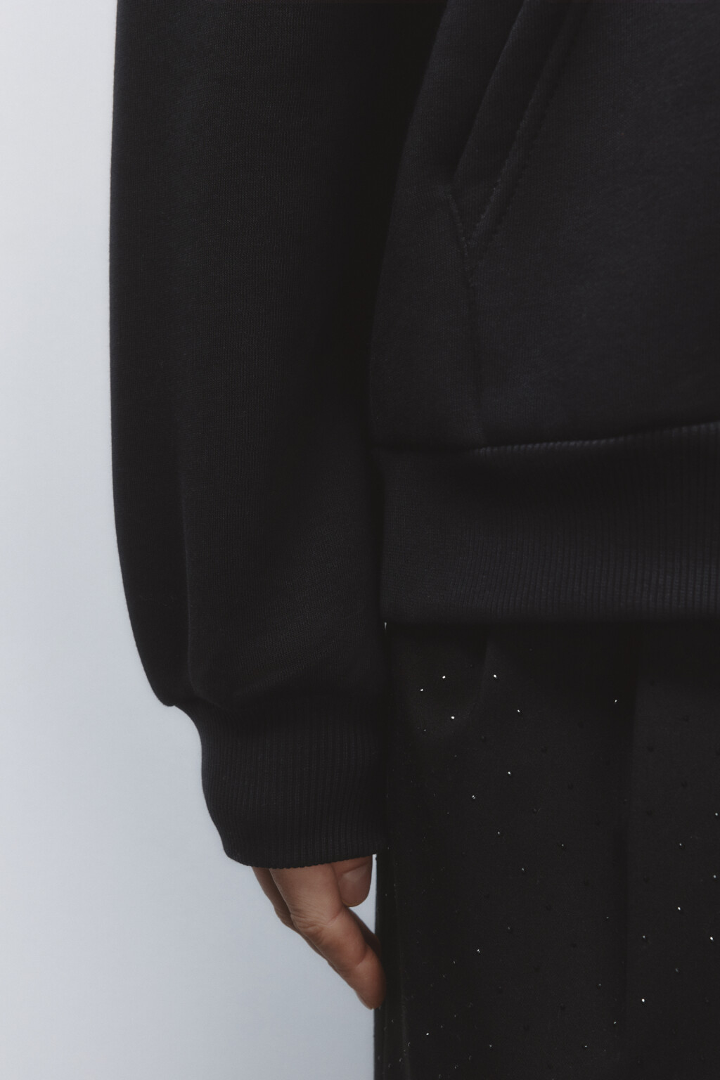 Худи-зипка oversize утепленная с капюшоном - цвет черный - 7