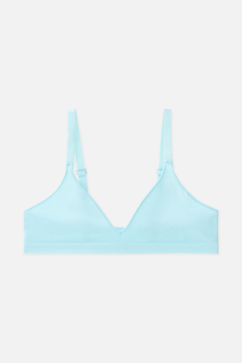 бюстгальтер трикотажный без косточек - цвет голубой - 1