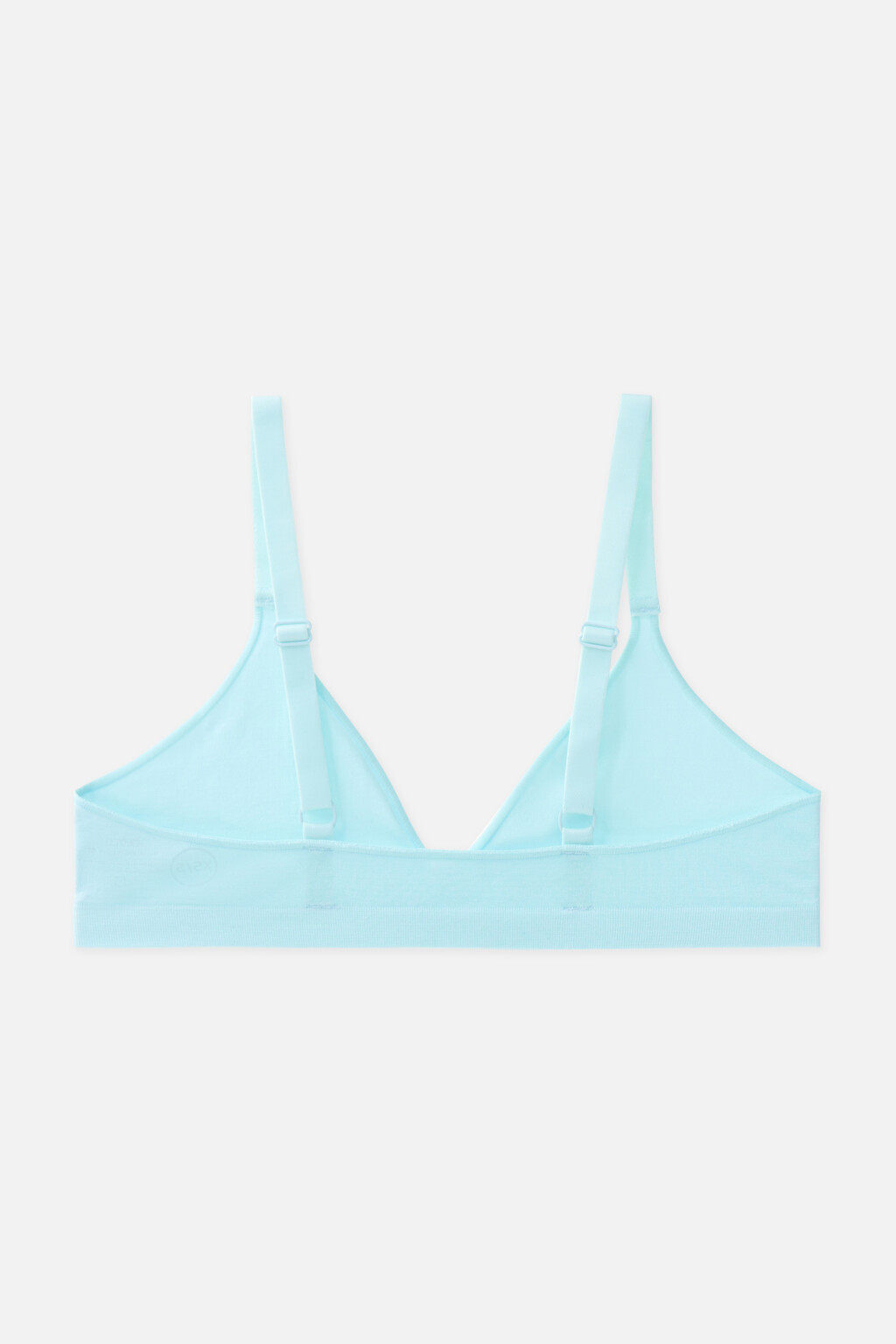 бюстгальтер трикотажный без косточек - цвет голубой - 2