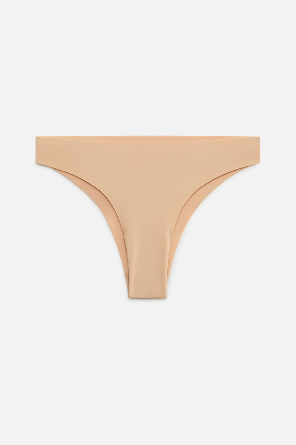 Трусики-слипы гладкие бесшовные базовые - цвет бежевый - 4