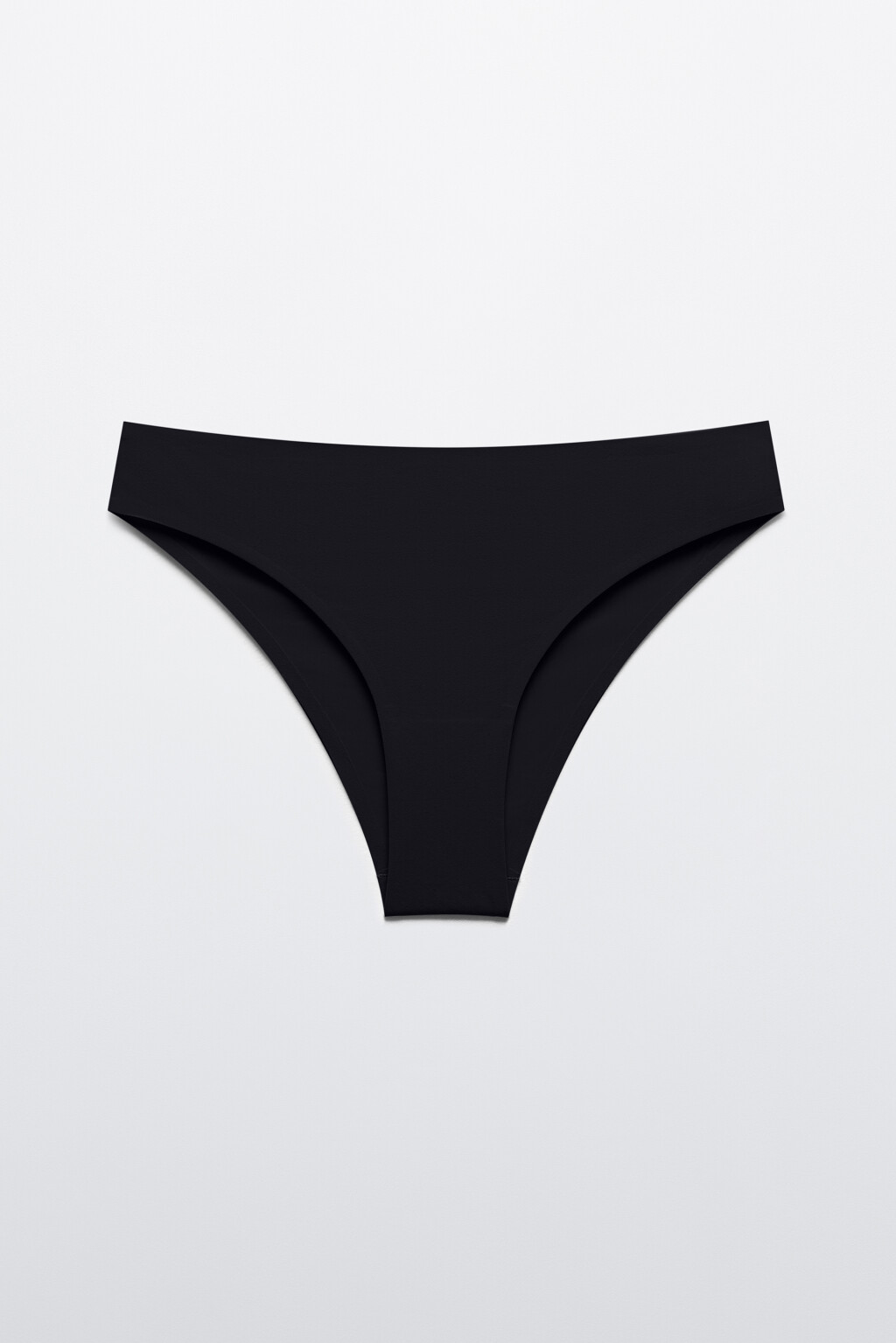 Трусы-танга бесшовные базовые с peach-эффектом - цвет черный - 5