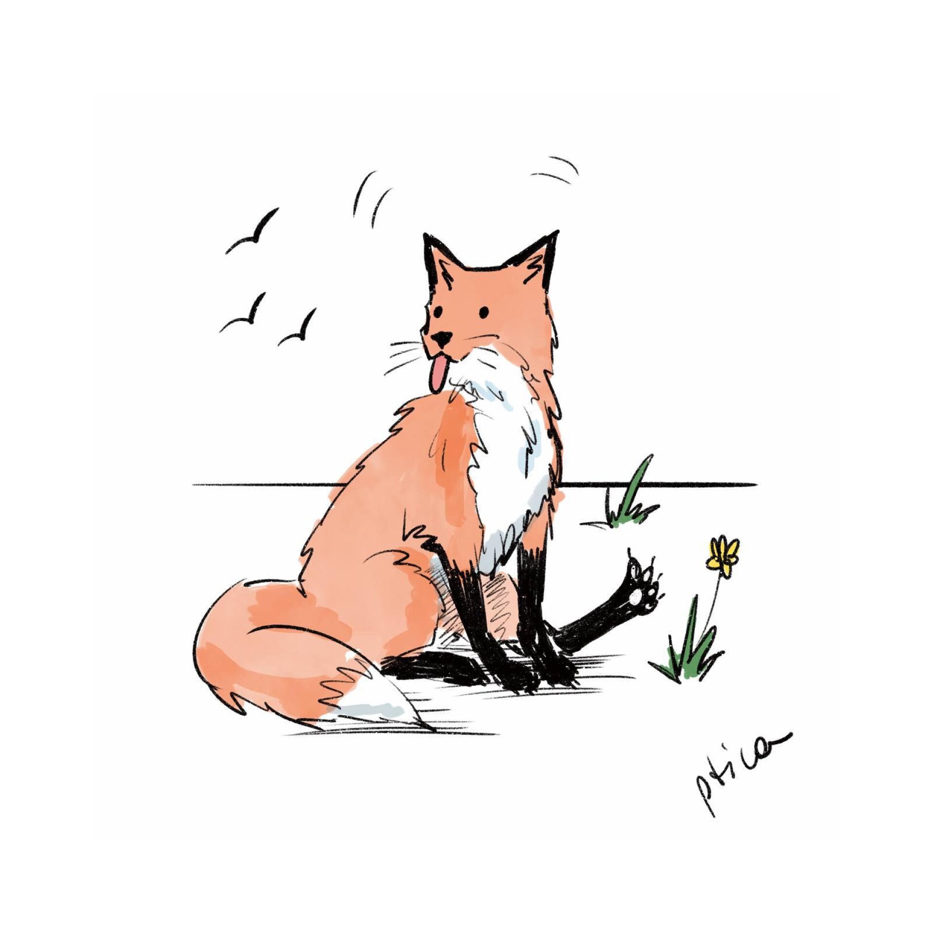 лиса сидит - CO:CREATE 1