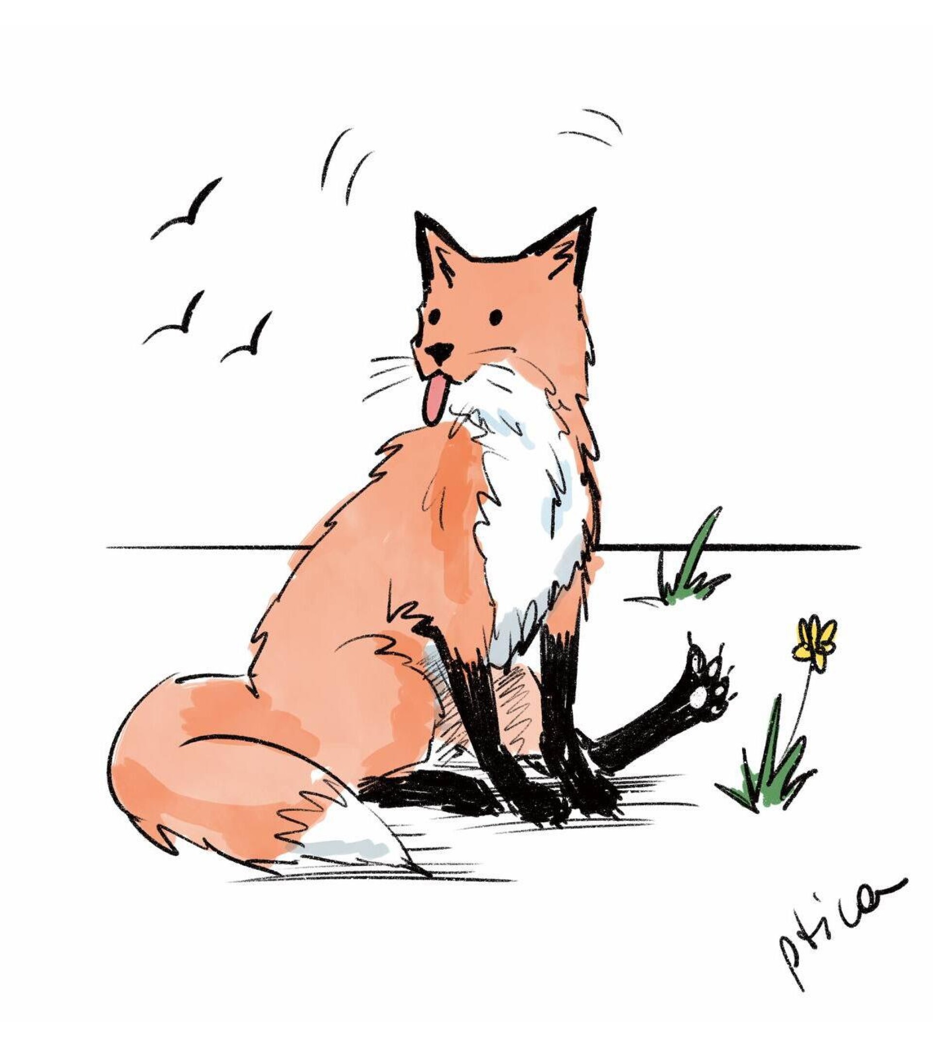 лиса сидит - CO:CREATE