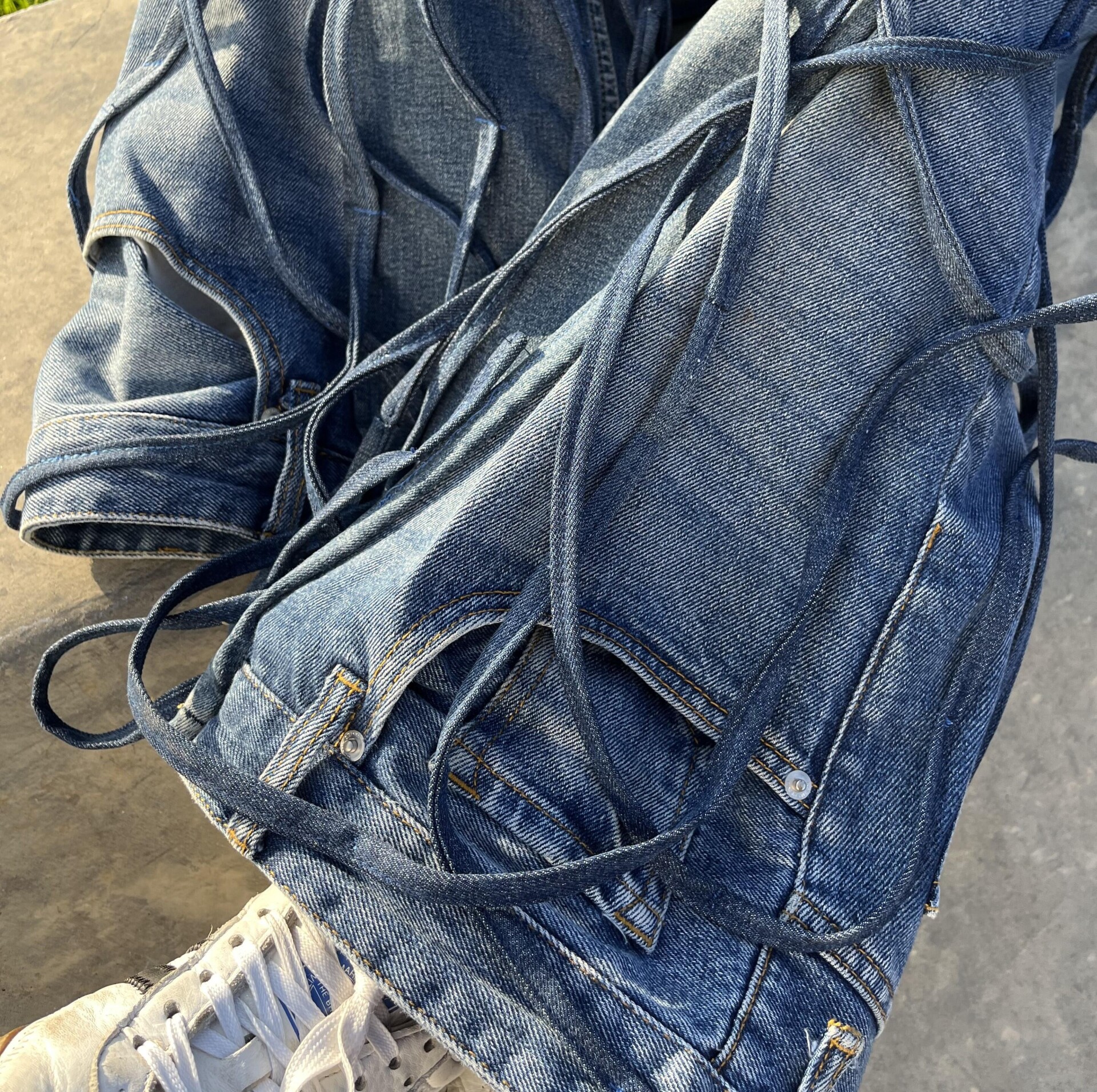 UPCYCLED KNOT JEANS - CO:CREATE 4