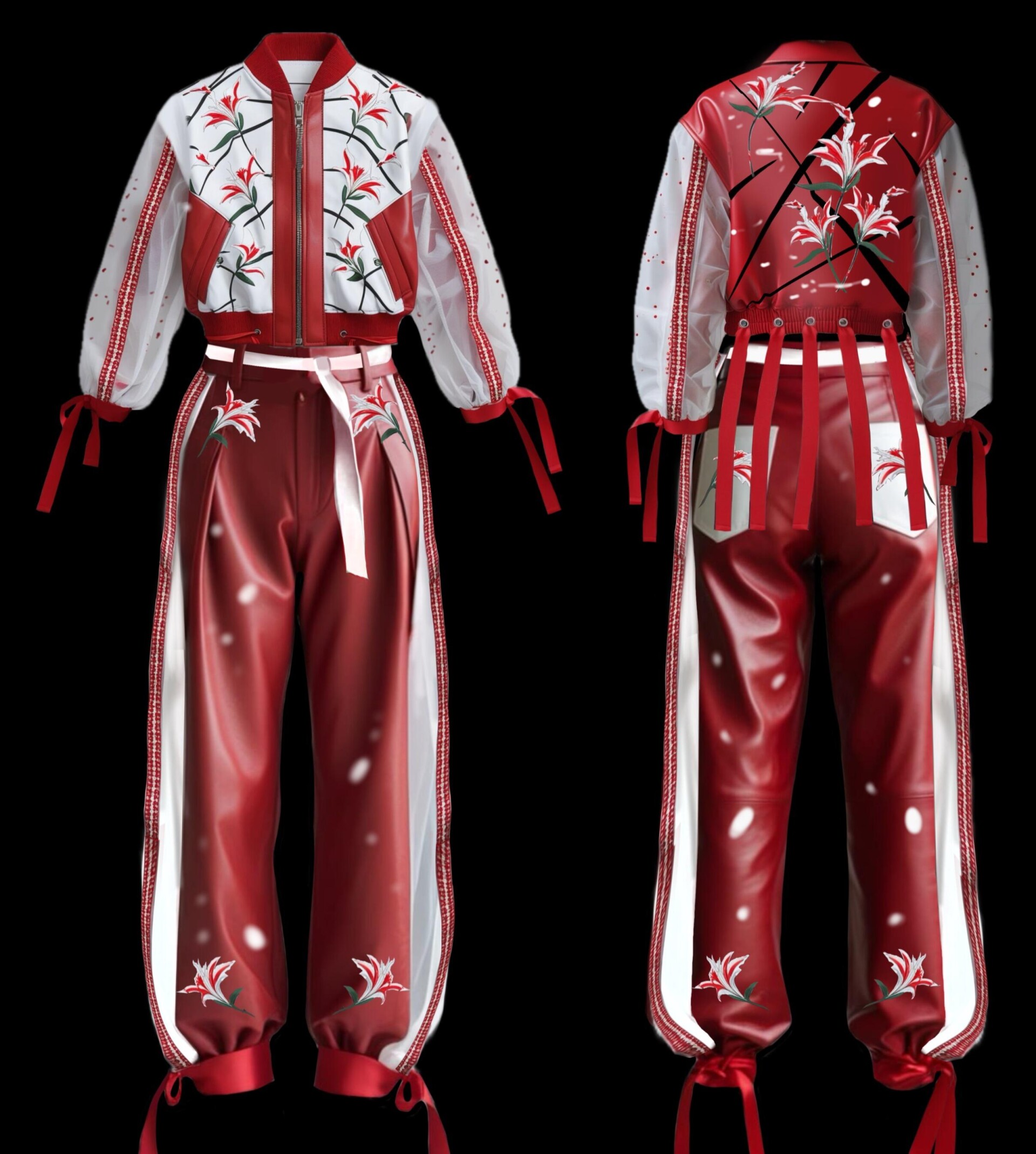 Дизайн куртки и брюк в корейском стиле "Лилии" - CO:CREATE