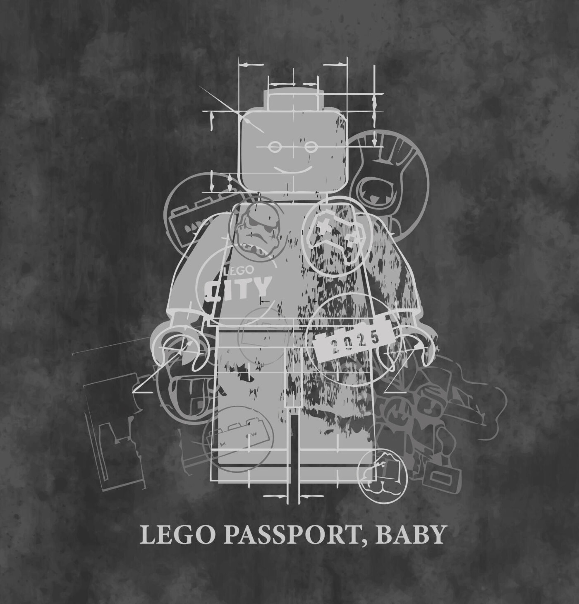 LEGO PASSPORT grunge prints - CO:CREATE 1