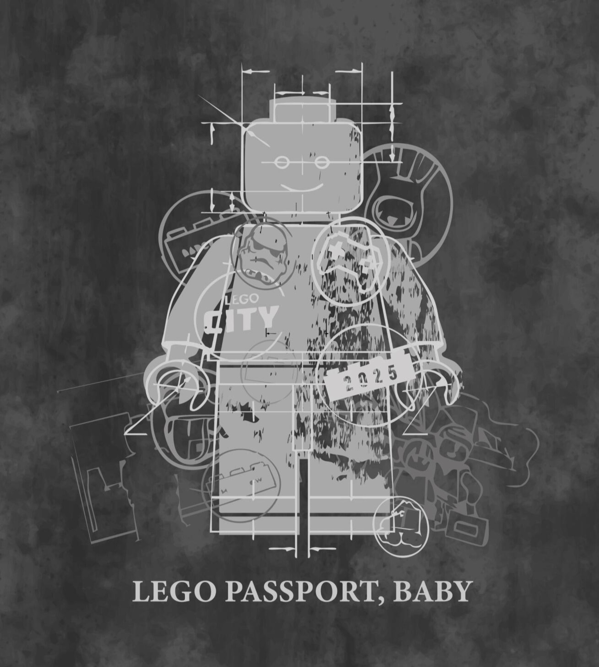 LEGO PASSPORT grunge prints - CO:CREATE