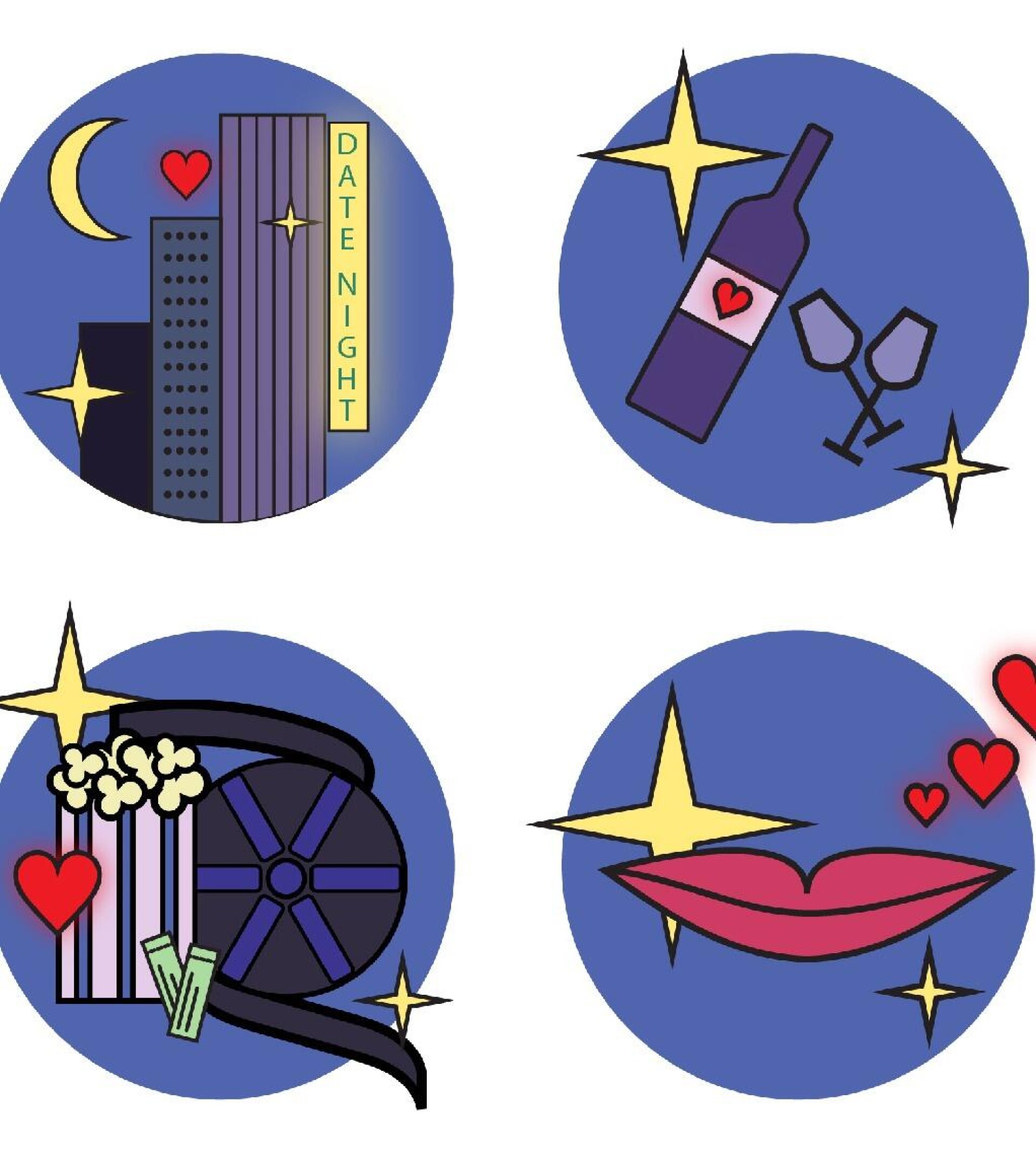 Иконки на тему "Свидание в городе" - CO:CREATE