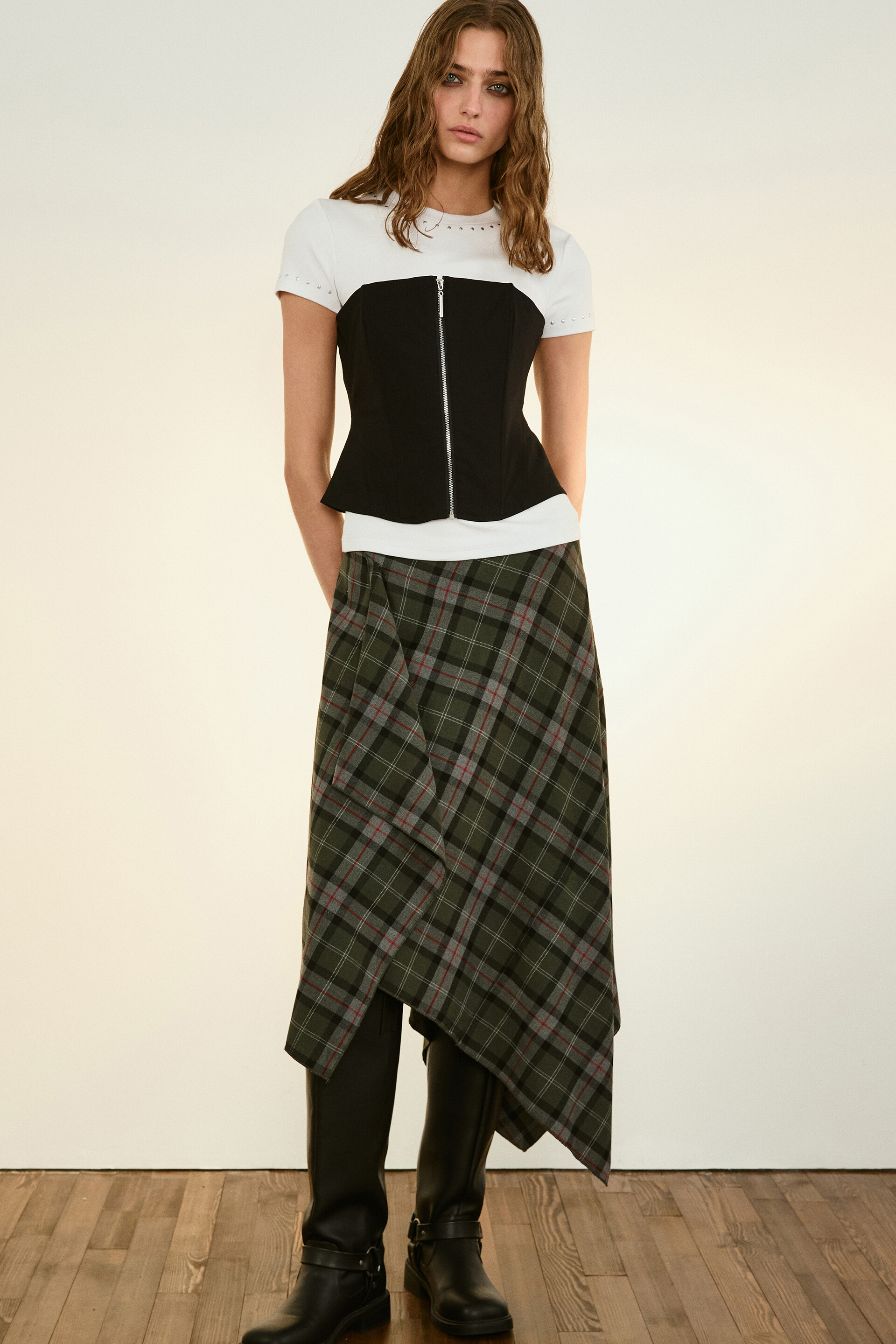 Топ-бандо облегающий на молнии befree (BF2541418005) для женщин (размер: XS)