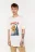 Футболка хлопковая oversize с принтом в японском стиле - цвет белый - 2